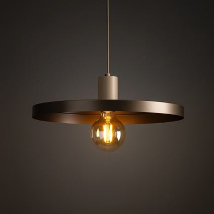 Chandelier on a string SILA 1xE27/15W/230V d. 40 cm brown/beige