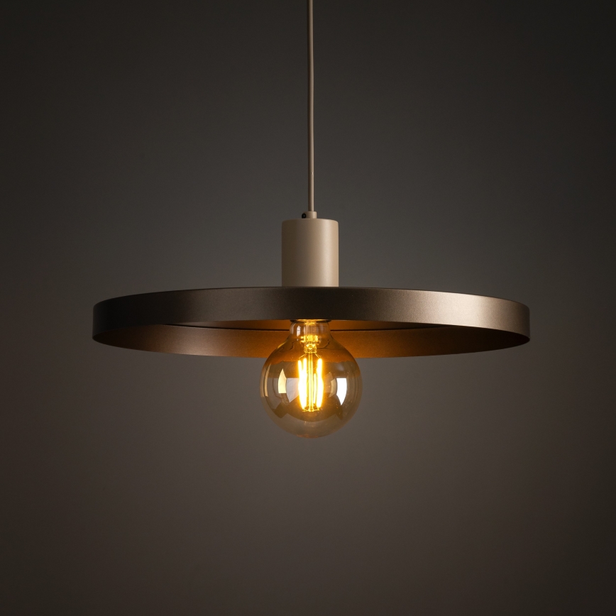 Chandelier on a string SILA 1xE27/15W/230V d. 40 cm brown/beige