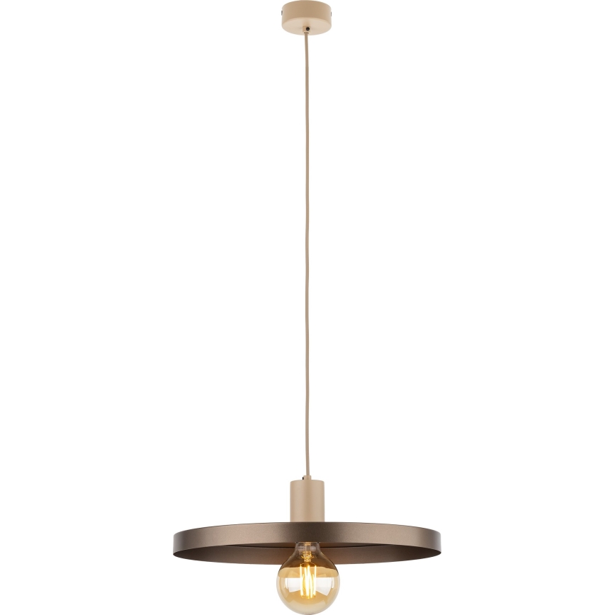 Chandelier on a string SILA 1xE27/15W/230V d. 40 cm brown/beige