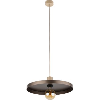 Chandelier on a string SILA 1xE27/15W/230V d. 40 cm brown/beige