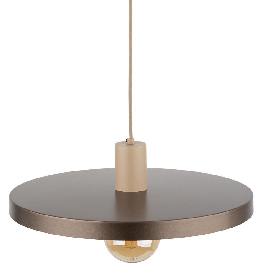 Chandelier on a string SILA 1xE27/15W/230V d. 40 cm brown/beige