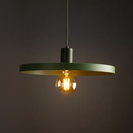 Chandelier on a string SILA 1xE27/15W/230V d. 40 cm green