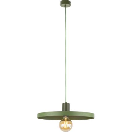 Chandelier on a string SILA 1xE27/15W/230V d. 40 cm green