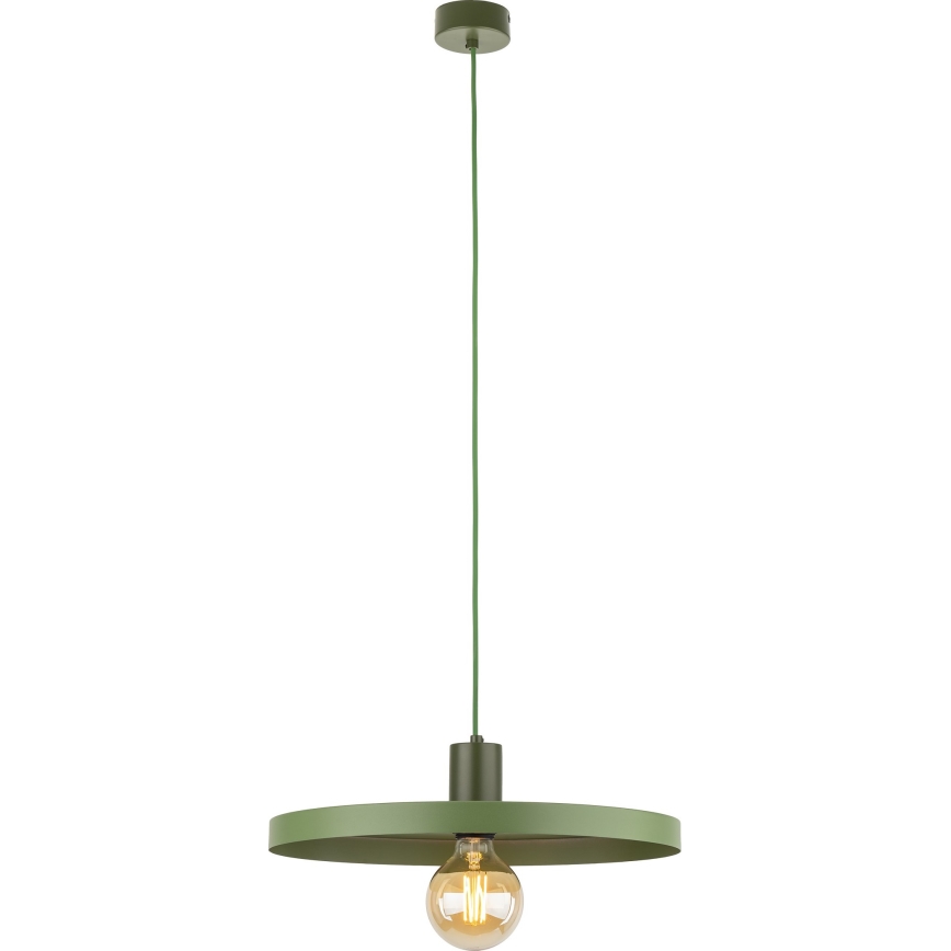 Chandelier on a string SILA 1xE27/15W/230V d. 40 cm green