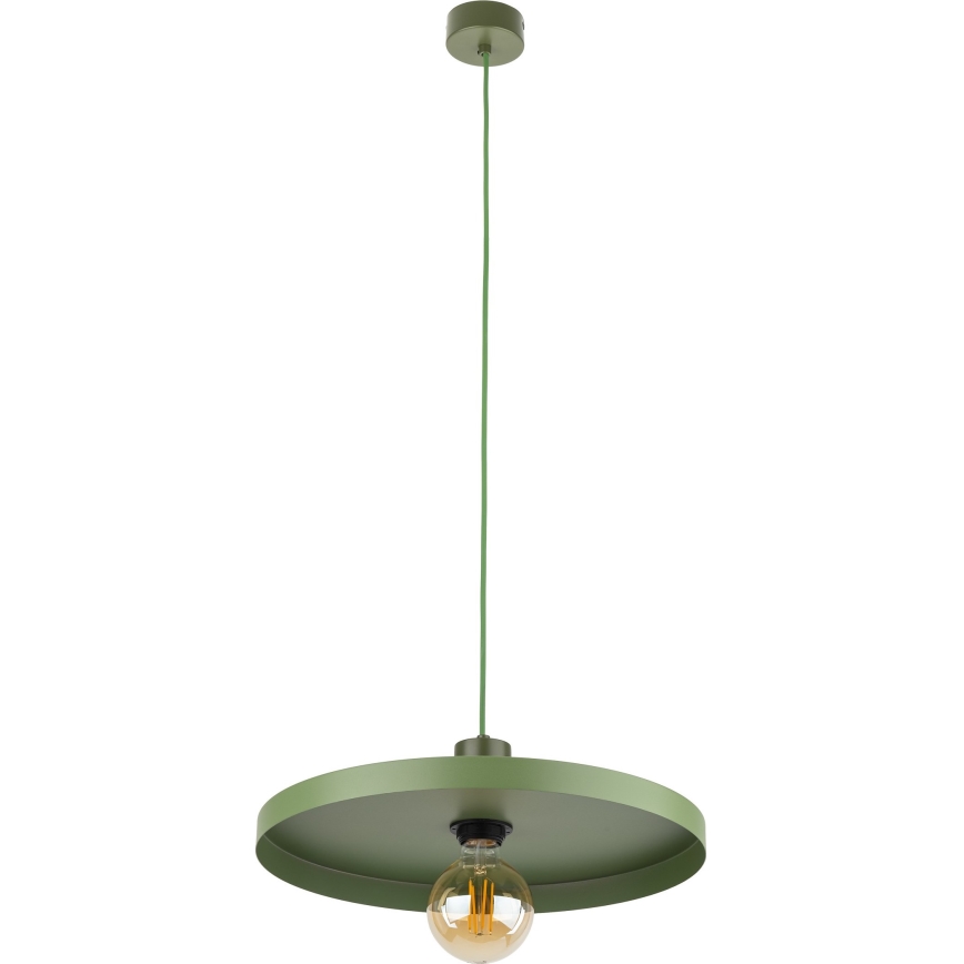 Chandelier on a string SILA 1xE27/15W/230V d. 40 cm green