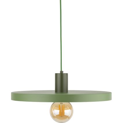 Chandelier on a string SILA 1xE27/15W/230V d. 40 cm green