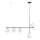 Chandelier on a string SILIA 5xG9/12W/230V black
