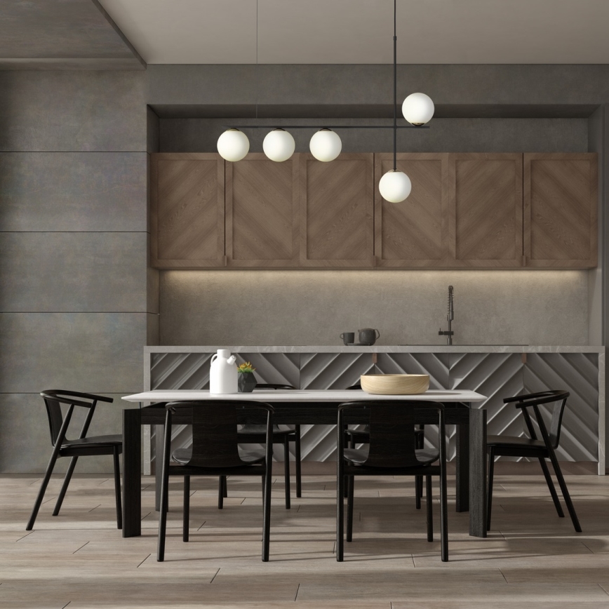 Chandelier on a string SILIA 5xG9/12W/230V black