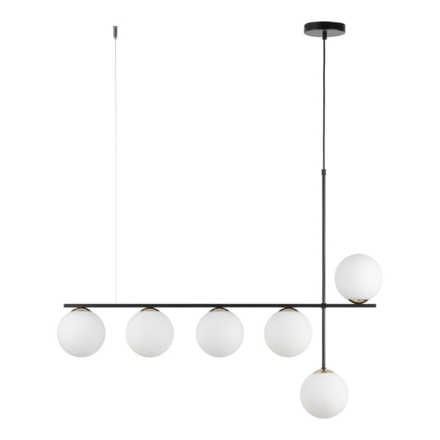 Chandelier on a string SILIA 6xG9/12W/230V black