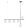 Chandelier on a string SILIA 6xG9/12W/230V black