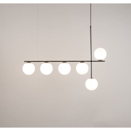 Chandelier on a string SILIA 6xG9/12W/230V black