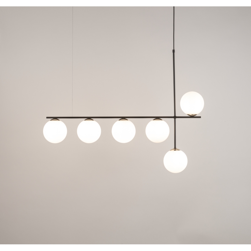 Chandelier on a string SILIA 6xG9/12W/230V black