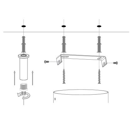 Chandelier on a string SILIA 6xG9/12W/230V black