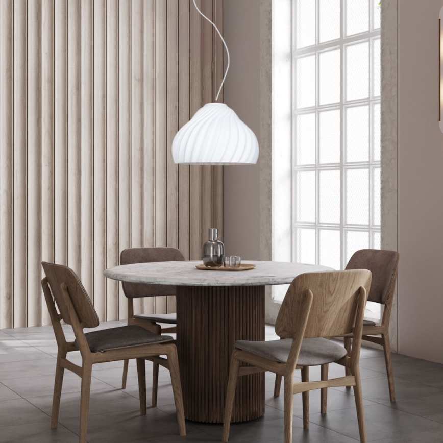 Chandelier on a string SILVO 1xE27/60W/230V d. 38 cm white