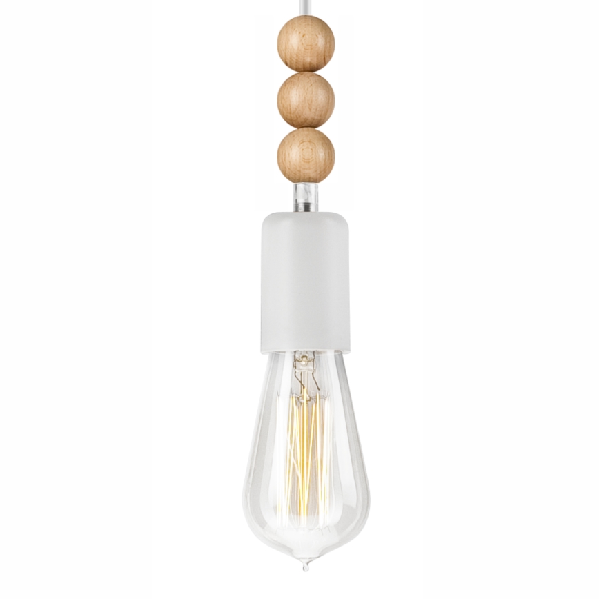 Chandelier on a string SIMON 1xE27/60W/230V beech