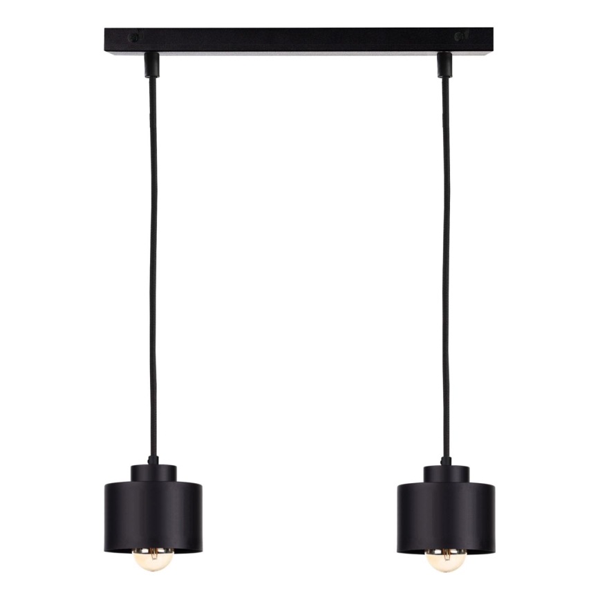 Chandelier on a string SIMPLY BLACK 2xE27/60W/230V