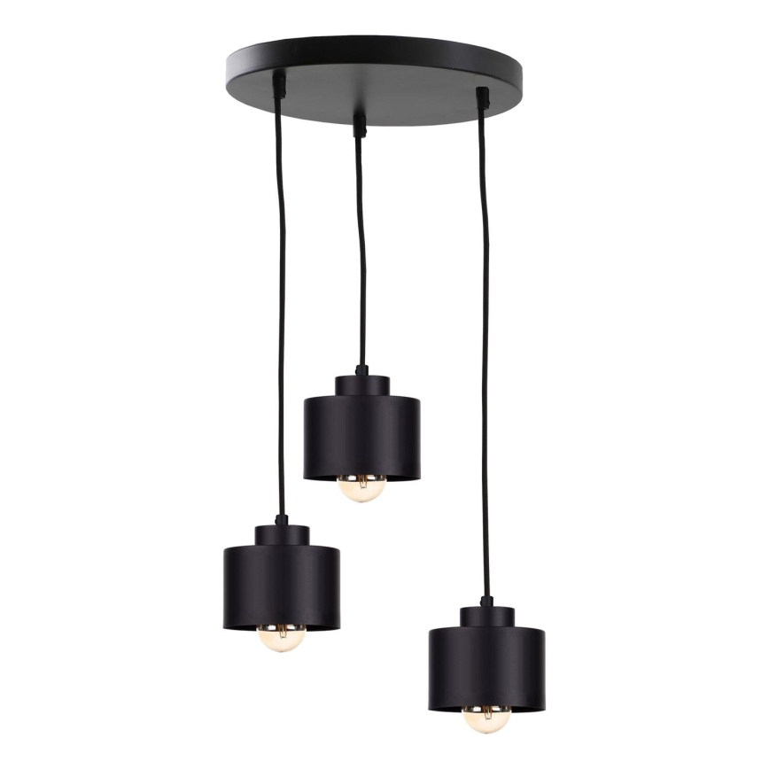 Chandelier on a string SIMPLY BLACK 3xE27/60W/230V d. 32 cm