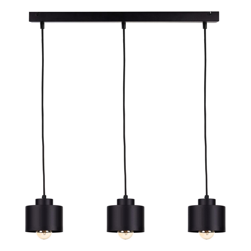 Chandelier on a string SIMPLY BLACK 3xE27/60W/230V