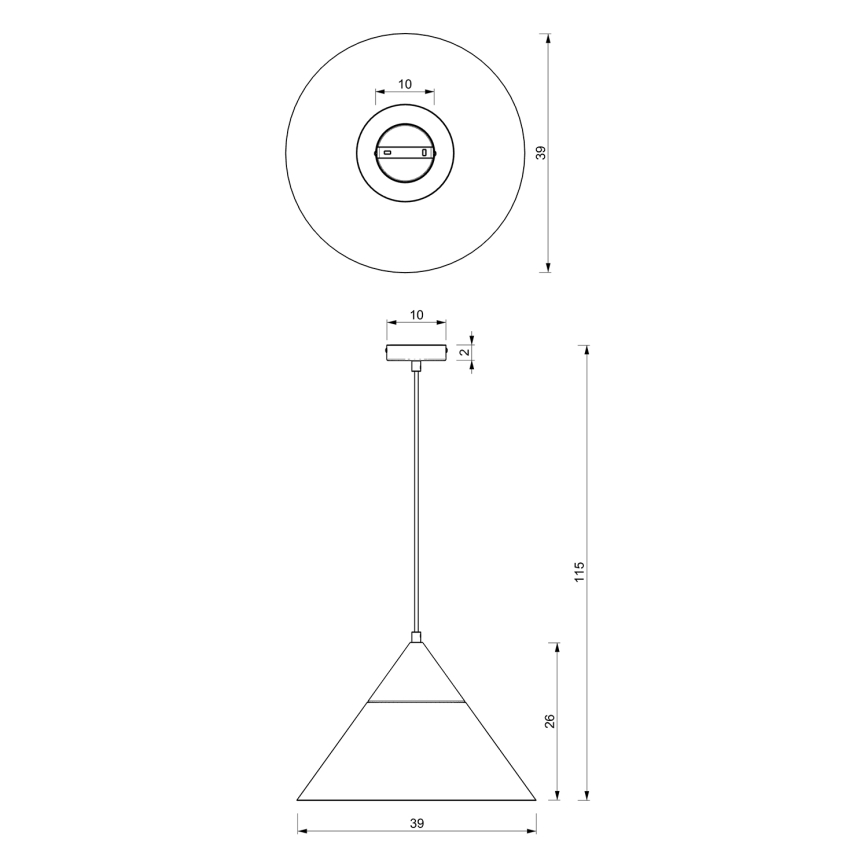 Chandelier on a string SINGLE 1xE27/15W/230V beige/beech