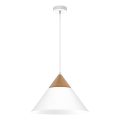 Chandelier on a string SINGLE 1xE27/15W/230V white/beech