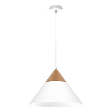 Chandelier on a string SINGLE 1xE27/15W/230V white/beech