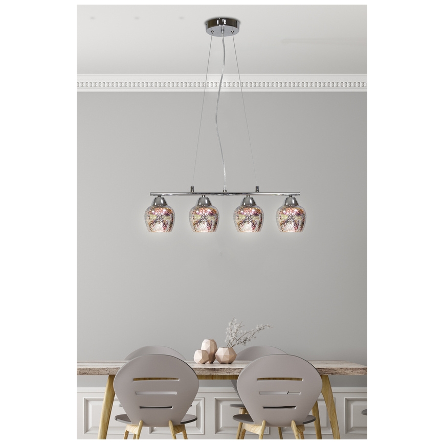 Chandelier on a string SIRIUS 4xE27/60W/230V