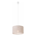 Chandelier on a string SIRJA 1xE27/60W/230V beige