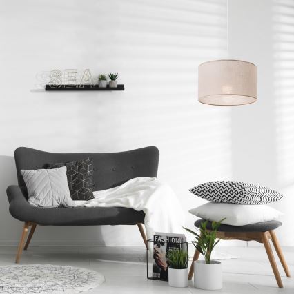 Chandelier on a string SIRJA 1xE27/60W/230V beige