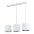 Chandelier on a string SIRO 3xE27/15W/230V white/silver