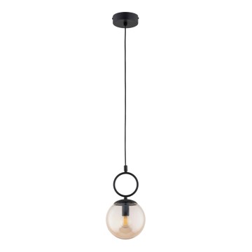 Chandelier on a string SITRO 1xE14/10W/230V black/smoky beige