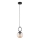 Chandelier on a string SITRO 1xE14/10W/230V black/smoky beige