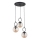Chandelier on a string SITRO 3xE14/10W/230V black/smoky beige