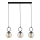Chandelier on a string SITRO 3xE14/10W/230V black/smoky beige