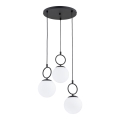 Chandelier on a string SITRO 3xE14/10W/230V black/white