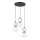 Chandelier on a string SITRO 3xE14/10W/230V black/white