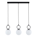 Chandelier on a string SITRO 3xE14/10W/230V black/white
