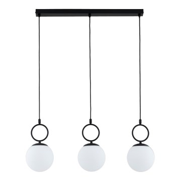 Chandelier on a string SITRO 3xE14/10W/230V black/white