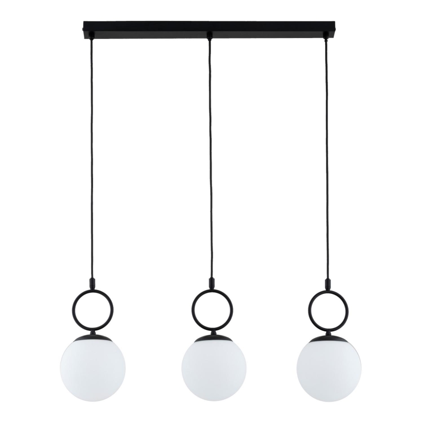 Chandelier on a string SITRO 3xE14/10W/230V black/white