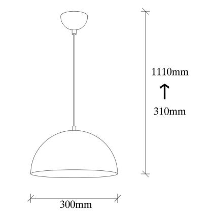 Chandelier on a string SIVANI 1xE27/40W/230V white