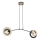 Chandelier on a string SKIVA 2xE27/15W/230V black/beige