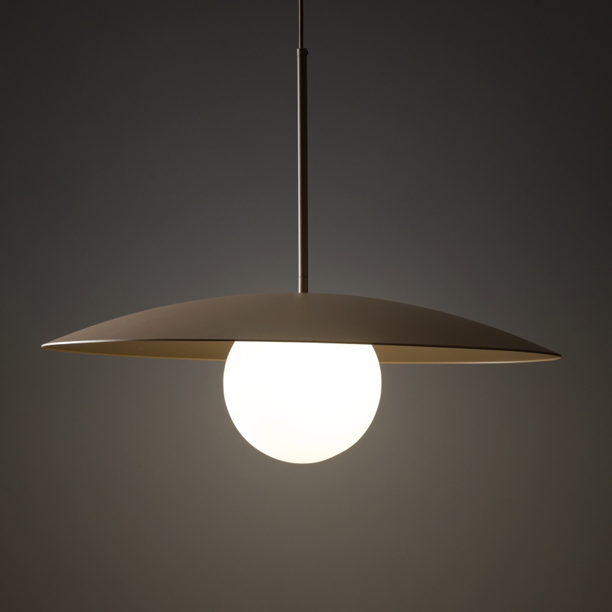 Chandelier on a string SLATE 1xE27/15W/230V d. 65 cm beige