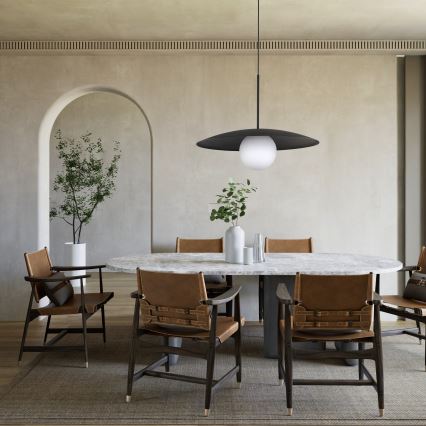 Chandelier on a string SLATE 1xE27/15W/230V d. 65 cm black