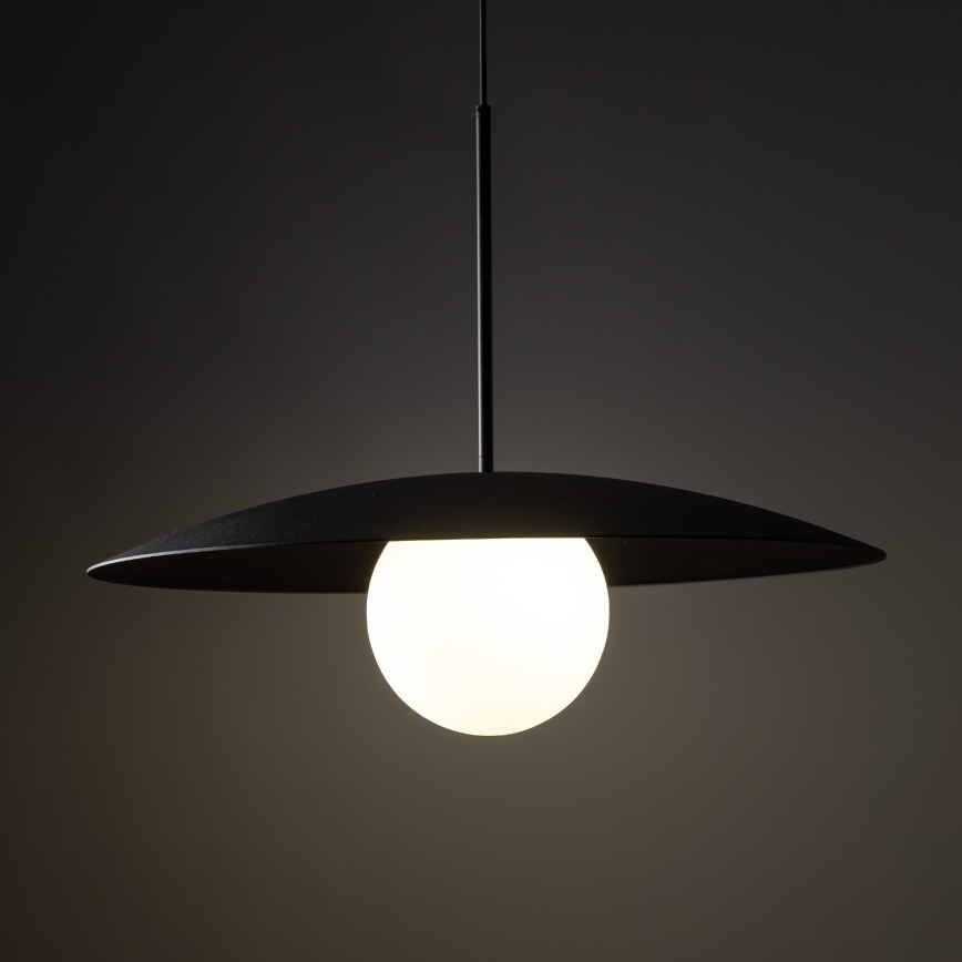 Chandelier on a string SLATE 1xE27/15W/230V d. 65 cm black