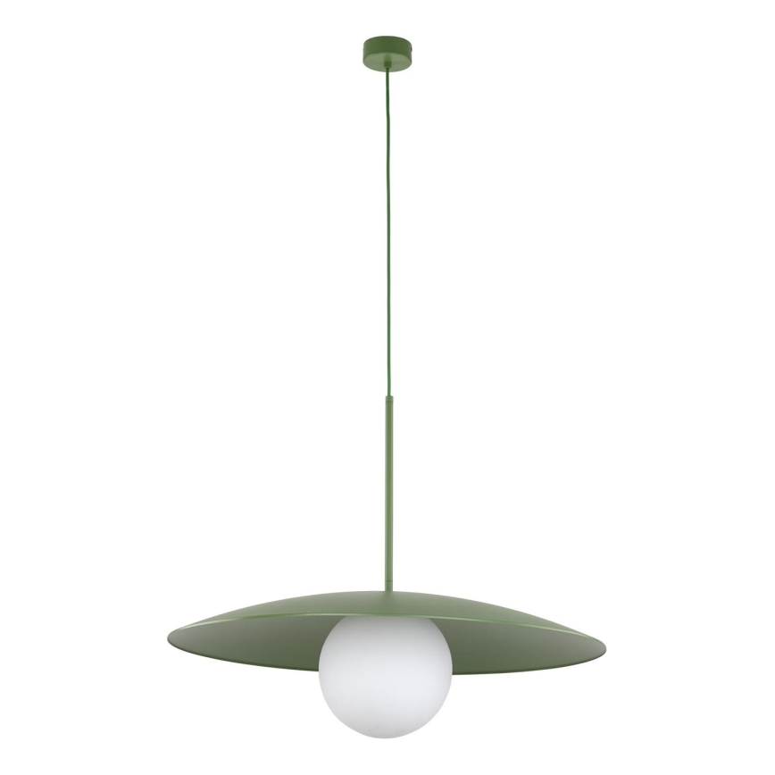 Chandelier on a string SLATE 1xE27/15W/230V d. 65 cm green
