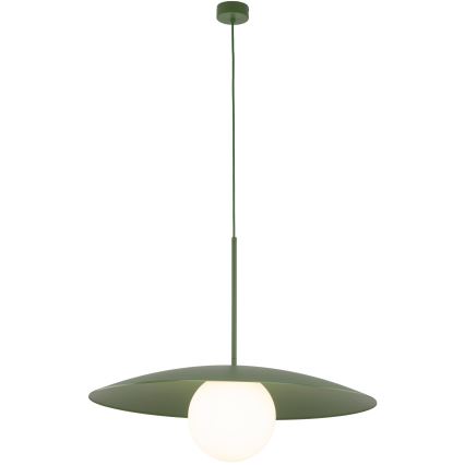 Chandelier on a string SLATE 1xE27/15W/230V d. 65 cm green