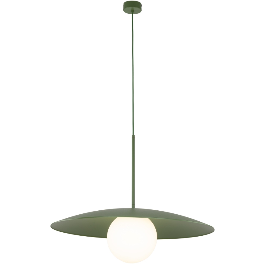Chandelier on a string SLATE 1xE27/15W/230V d. 65 cm green