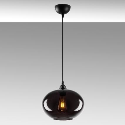 Chandelier on a string SMOKED 1xE27/40W/230V