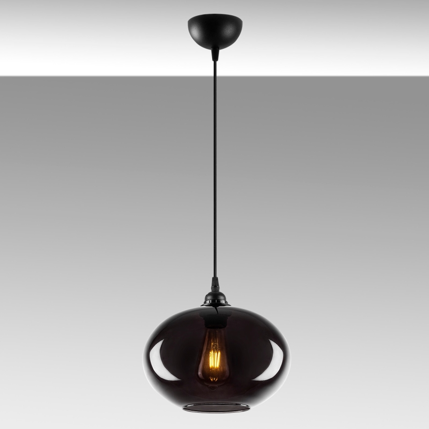 Chandelier on a string SMOKED 1xE27/40W/230V