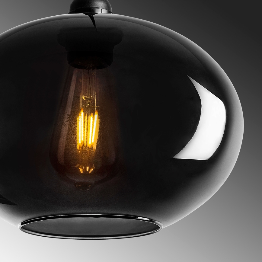 Chandelier on a string SMOKED 3xE27/40W/230V