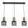 Chandelier on a string SOBRESA 3xE27/60W/230V black/wood